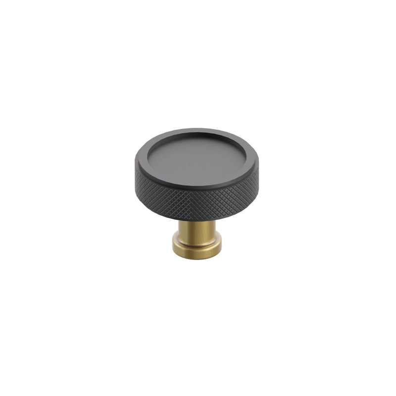 Poignée de meuble ronde Emtek Select, Antique français / noir mat, 1 3/8"