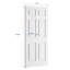 Porte pliante à 3 panneaux en bois blanc apprêté blanc avec trousse de quincaillerie-116415315-108111217
