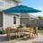 10 ft Patio Umbrella - 3-Tiered Sunshade with Push Button Tilt and Easy-Open Crank - Outdoor Umbrella for Deck, Yard, or Pool by Pure Garden (Teal)-1064422573