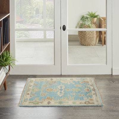 Nourison Tieka 2' x 3' Blue Multicolor Vintage Indoor Rug