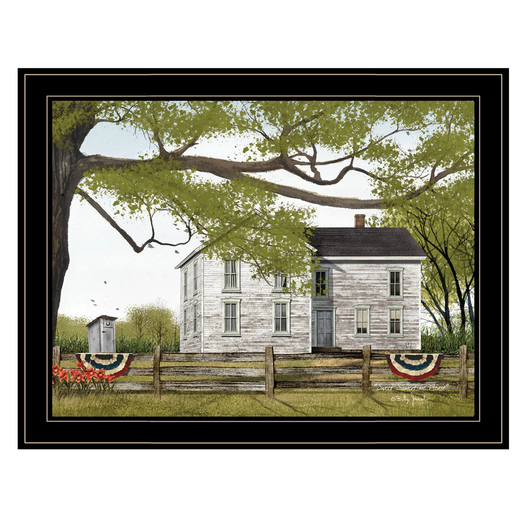 Sweet Summertime House Framed Wall Art for Living Room Home Wall Décor Framed Print by Billy Jacobs Gracie Oaks