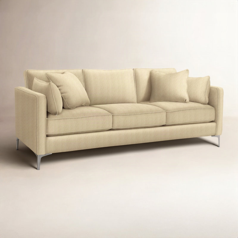 Lenox Boucle Sofa, Beige Sugar Performance Polypropylene/Olefin