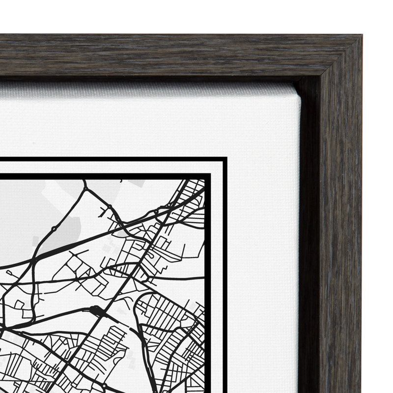 «Paris Modern Map» par Jake Goossen, reproduction d'art sur toile encadrée
