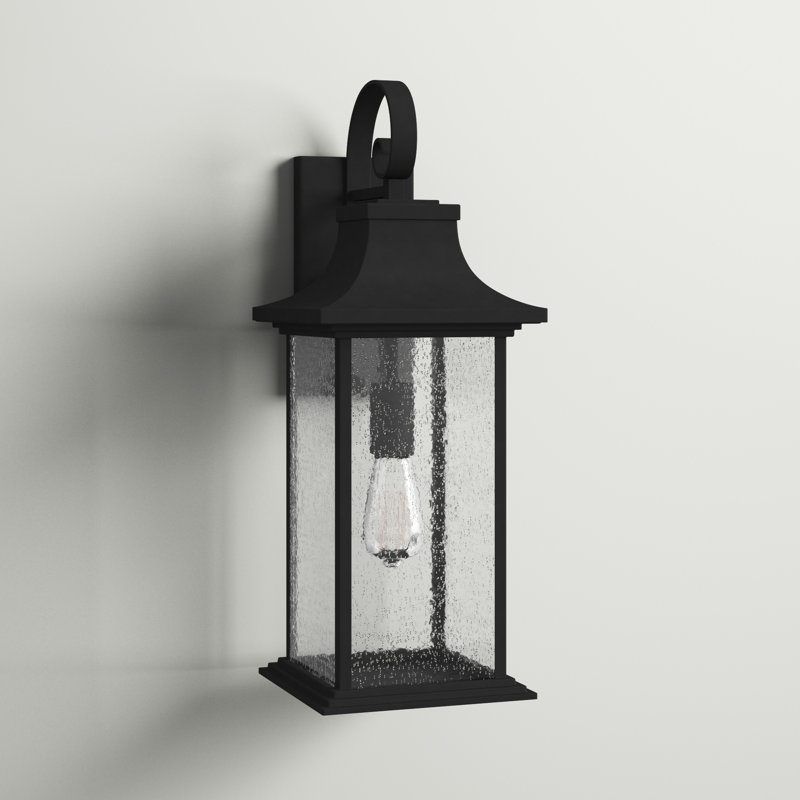 Hampshire Black Outdoor Wall Lantern, 22.75 " H x 8.5" W x 9.25" D