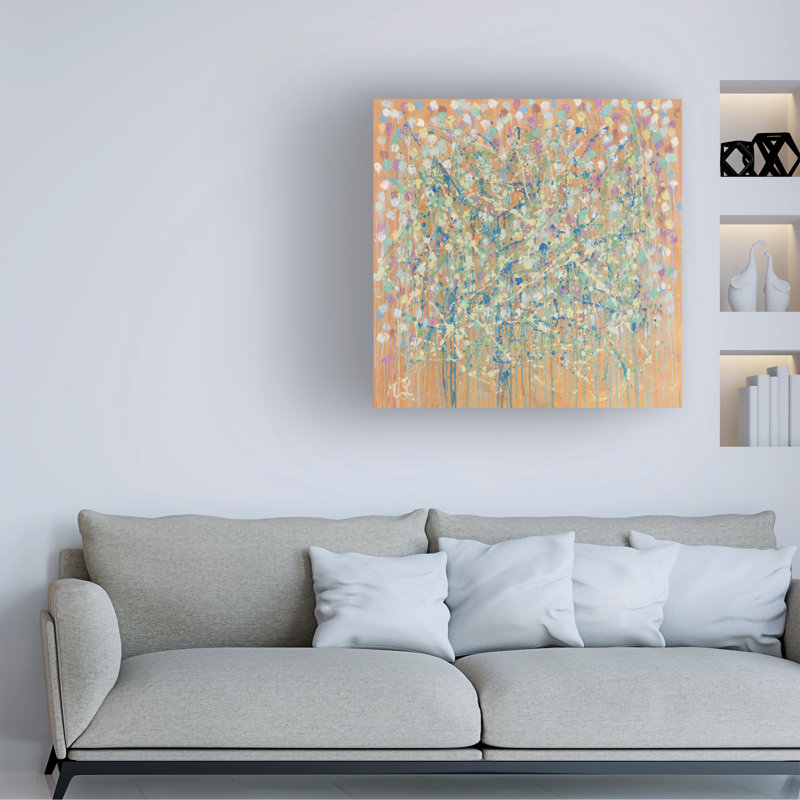 Art sur toile, "joie des couchers de soleil" par Helen, H 14 po x l 14 po