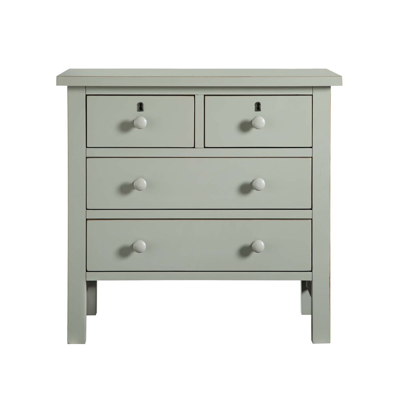 Georgina 4-Drawer Storage Nightstand, Antique Gray