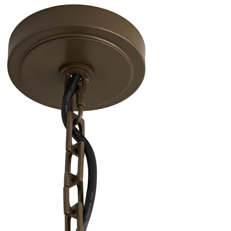 Aged Brass and Opal Glass Outdoor Pendant Light