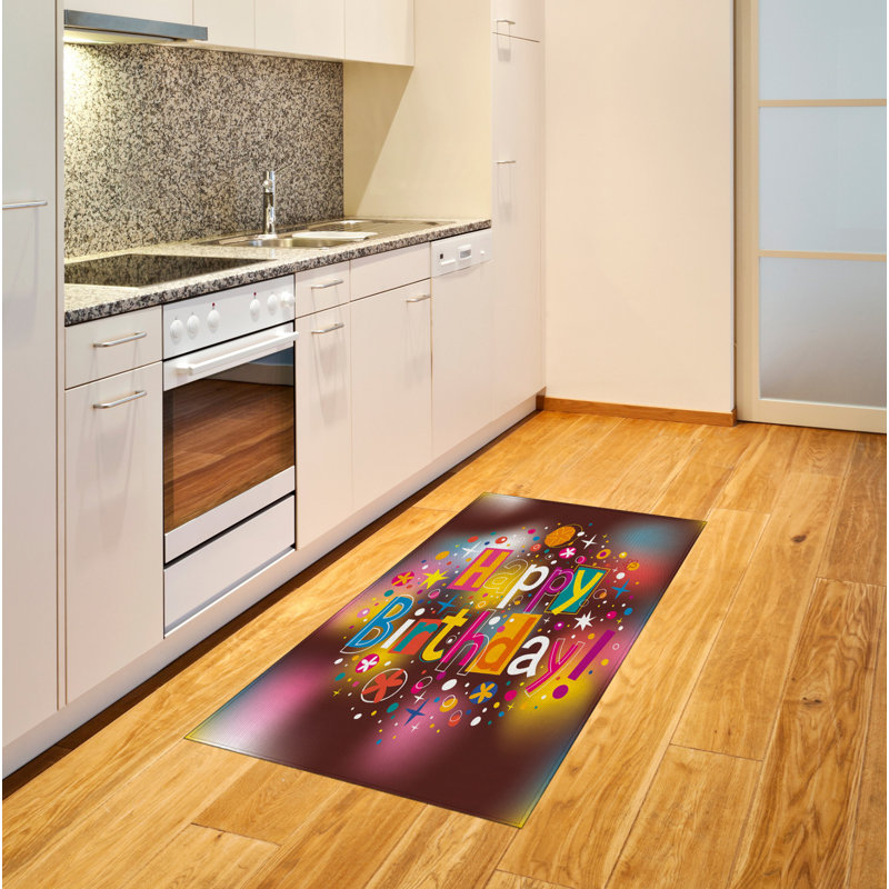 Tapis décoratif floral à haute densité en fibres de polyester, Rectangle 2 pi 7 po x 5 pi