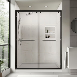 Porte de douche coulissante double Kosmonia