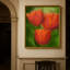 Scarlet Whisper Framed Canvas Wall Art by Kasian Art Studio - White Frame-695845908