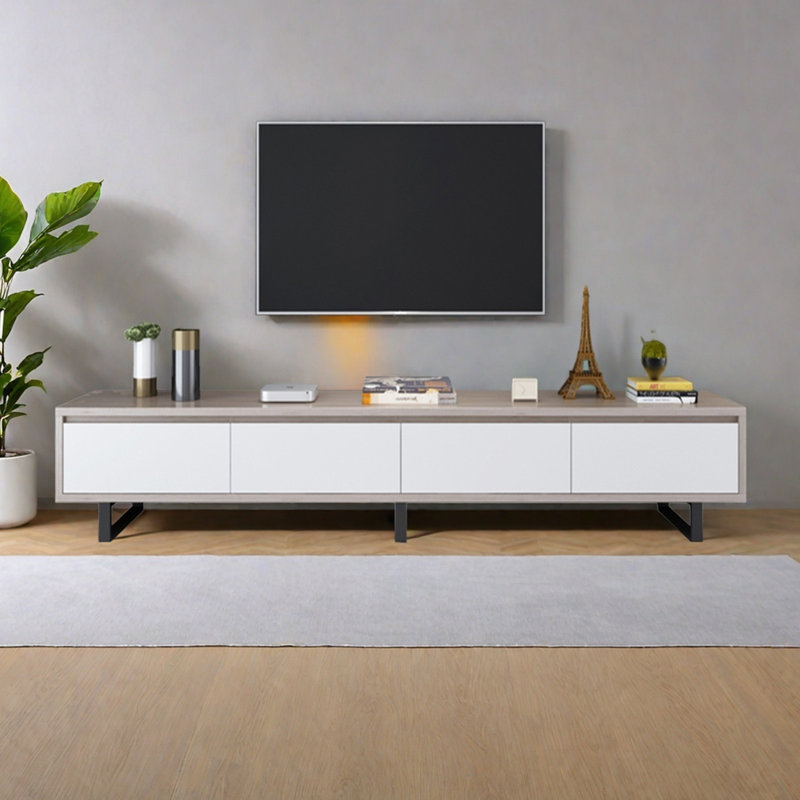 Meuble télé en bois de style moderne et simple, H 15,75 po x L 70,86 po x l 15,75 po