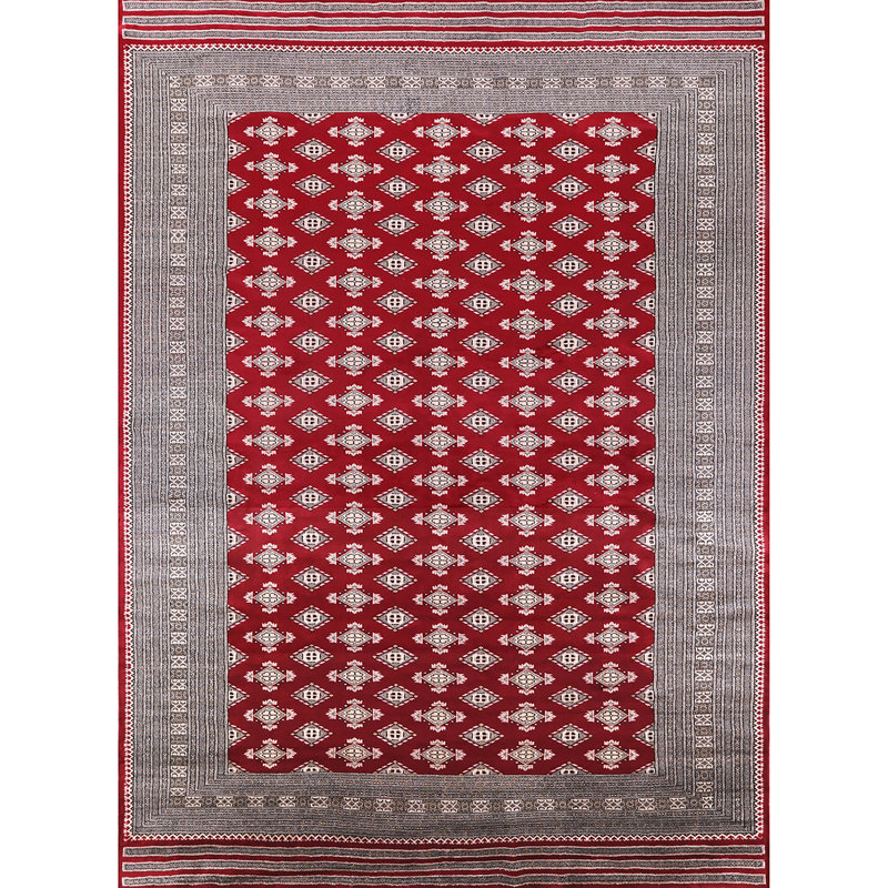 Tapis gris / rouge Carytown Southwestern, Rectangle 2 pi x 4 pi