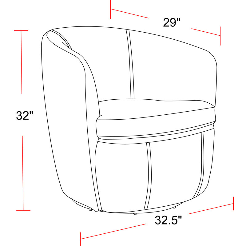 Azurdee Top Grain Genuine Italian Leather Swivel Barrel Chair (Set of 2), Snow