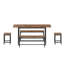 Ensemble de table de salle à manger extensible 5 pièces avec 2 bancs et 2 tabourets-129508798
