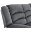 Fauteuil inclinable gris en tissu avec bois dur séché au four et base en acier inoxydable transitionnelle à ressorts, poids de 77,18 lb