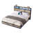 Tryston Floating Bed Frame With Led Lights, Industrial Platform Bed With Charging Station-1129837305-1129921065