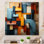 - Collages abstraits, impression murale en métal