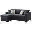 Pacheco Dark Grey Upholstered Sleeper Sectional Chaise Sofa