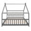 Lit, bois maison, gris-584803162