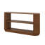 Table de canapé avec tablette ouverte et finition grain de bois, console d'entrée moderne, design polyvalent et peu encombrant-121095037