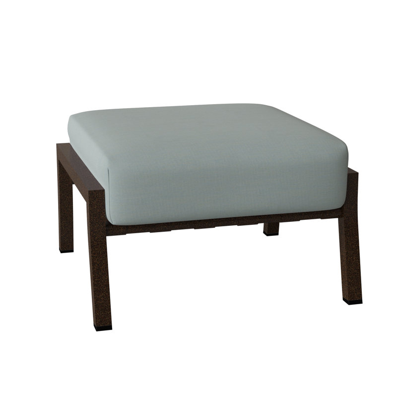 Repose-pieds d'extérieur avec coussins Cortland, Toile spa Sunbrella®, Blanc patiné