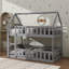 Lit simple superposé simple avec enceinte et porte, conception inspirée de la maison-556772124