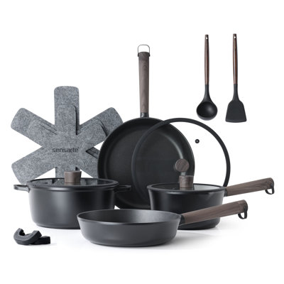 SENSARTE Pots And Pans Set Nonstick Cookware Set Kitchen Cooking Set Non-Stick, Dishwasher & Oven Safe, Induction Compatible, Free Of Intentionally Added PFOA/PFOS, 13Pcs