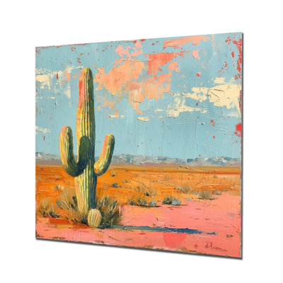 Vintage pink Southwestern Cactus Charm - Cactus Wall Art