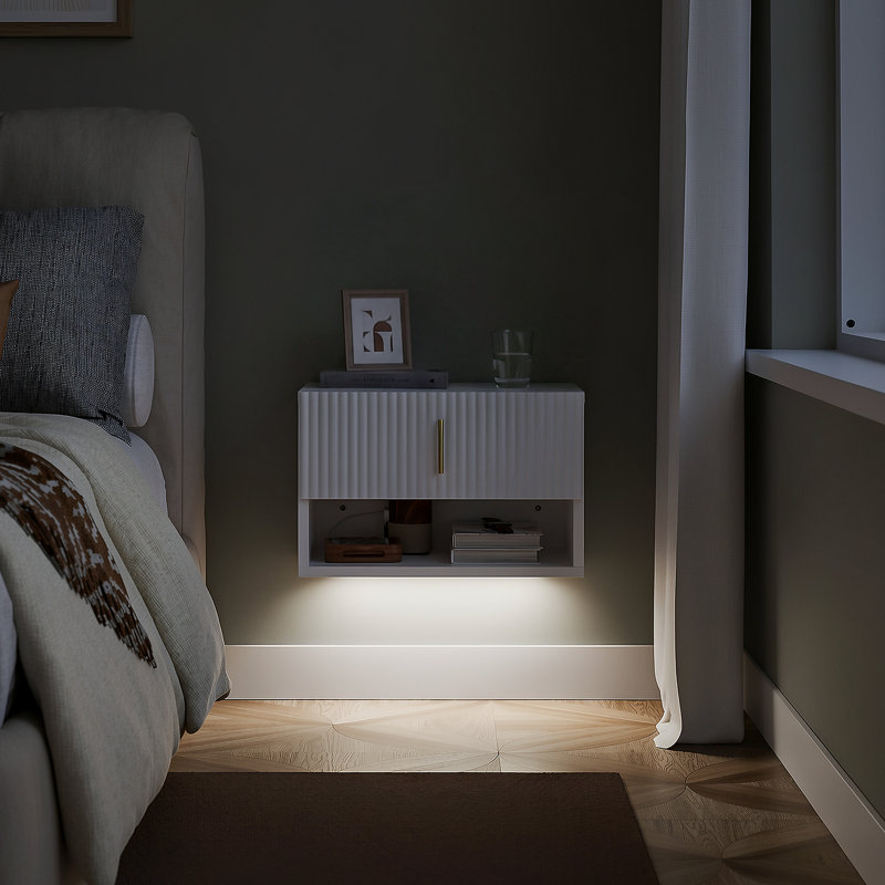 40cm W Manufactured Wood Bedside Table