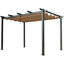 Pergola rétractable en aluminium avec abri de soleil pour patio avec auvent résistant aux intempéries pour terrasse de jardin