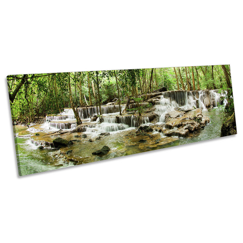 River Forest Landscape - Wrapped Canvas Panoramic Print, 40.64cm H x 121.92cm W