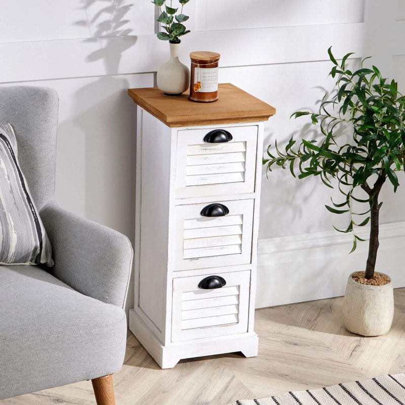 Adaliyah Fully Assembled 3 Drawer Narrow Storage Unit