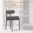 Boucle Dining Chairs Set of 2, Upholstered Dining Chairs with Black Metal Legs, Modern Dining Chair-1050632455