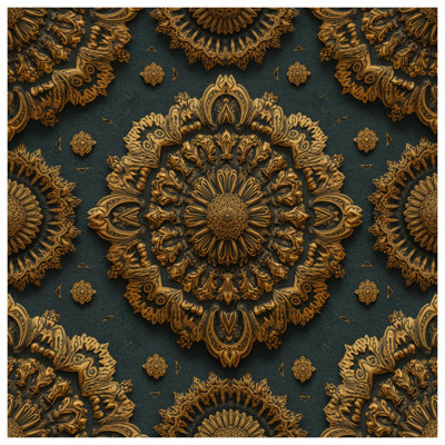 Rideaux de douche complexes en bronze extra long Mandala