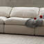 Chaise sans accoudoirs modulaire Naveen, lin ivoire