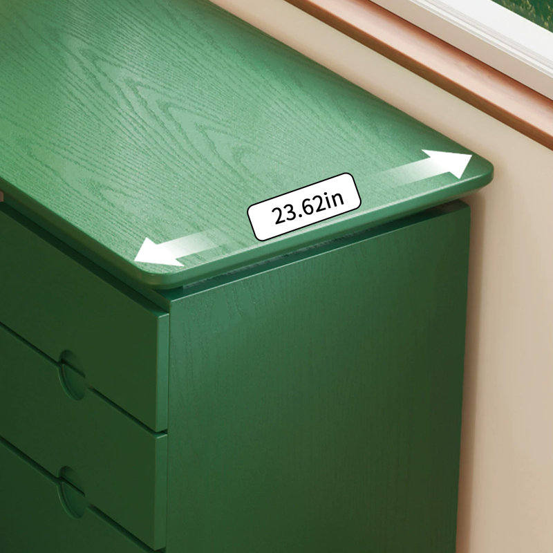 Bureau d'écriture simple en bois d'hévéa vert à 3 tiroirs, H 29,72 po x l 62,99 po x P 23,62 po