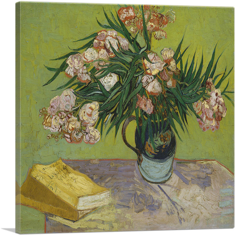 «Stilleben Mit Oleander 1888» par Vincent Van Gogh, reproduction d'art sur toile tendue, H 26 po x l 26 po x P 1,5 po