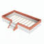 Lit simple tapissier sur pied avec clôture-348259152-348259153
