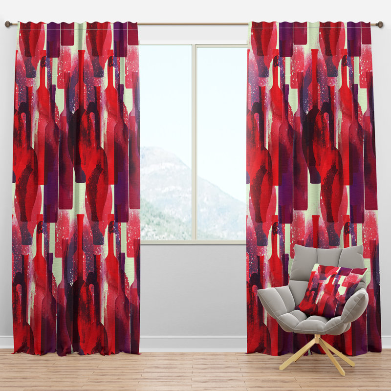 Empreintes de rideaux simples semi-transparents avec passe-tringle, l 52 po x L 90 po