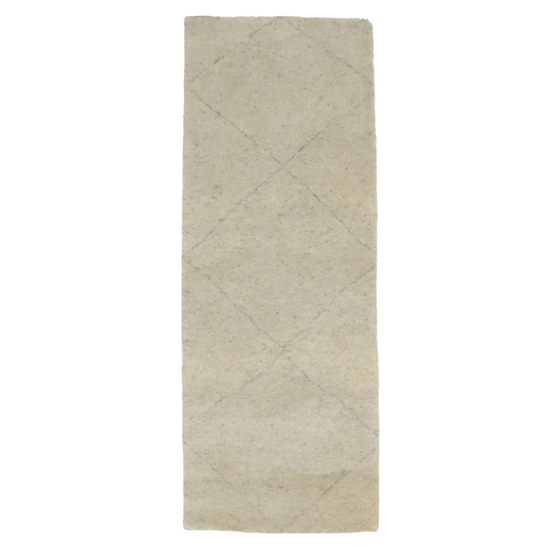 Tapis de couloir oriental marocain beige 2 x 5 po x 5 po