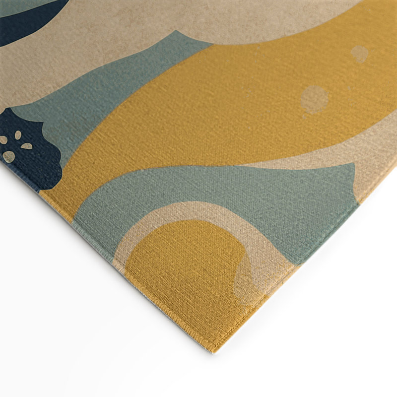 Funky Wiggle Indoor And Outdoor Area Rug, Rectangle 1'6" x 2'6"