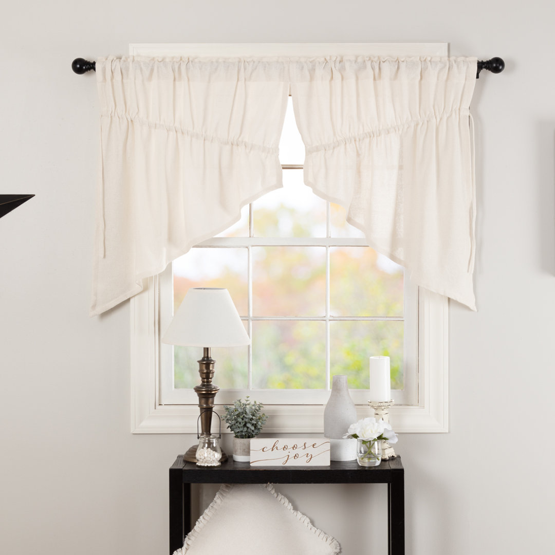 Gerritt Cotton Swag 72'' W Window Valance August Grove® 