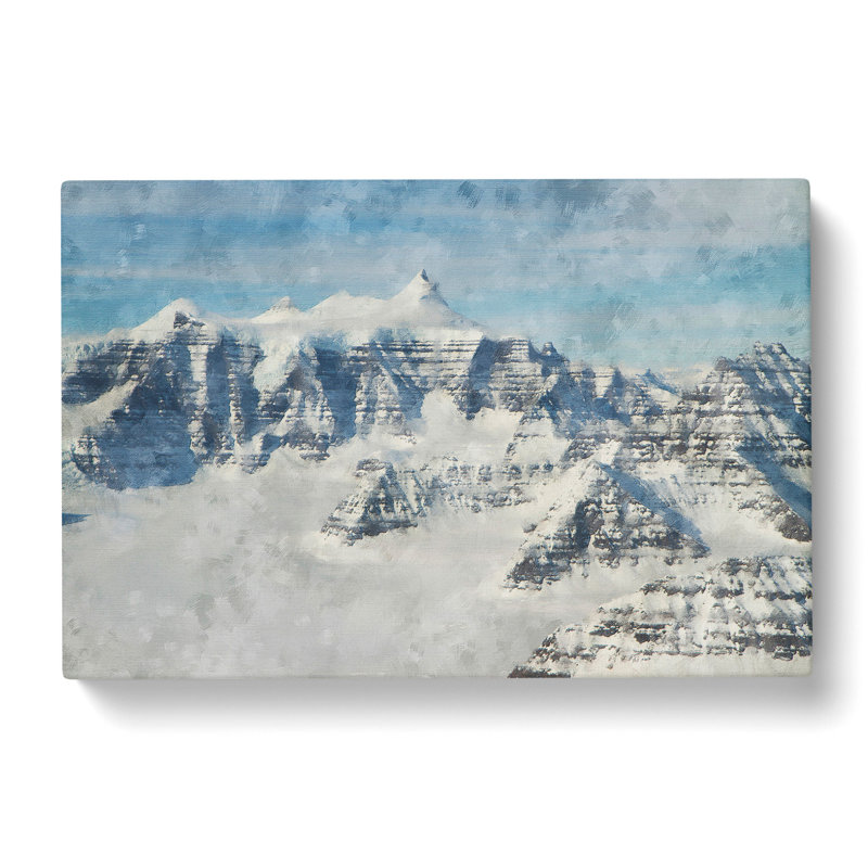 Mountain Ridges Of Greenland - Wrapped Canvas, 35cm H x 50cm W x 3cm D