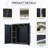 5X3 FT Outdoor Storage Shed Waterproof Resin Cabinet With Lockable Doors For Bikes And Patio Furniture Black
