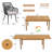 8- Person Rectangular Outdoor Dining Set With Umbrella Hole-1662744539