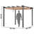 Outdoor Retractable Pergola with Sun Shade Canopy Aluminum-106897479-106897476