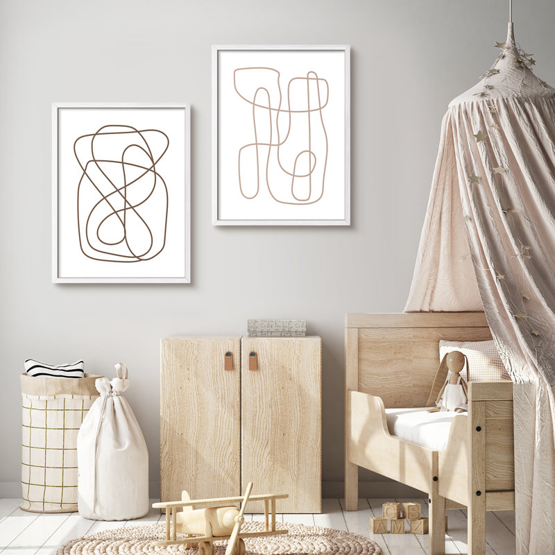 Minimalist Lines, Blanc / Blanc, H 14 po x l 11 po