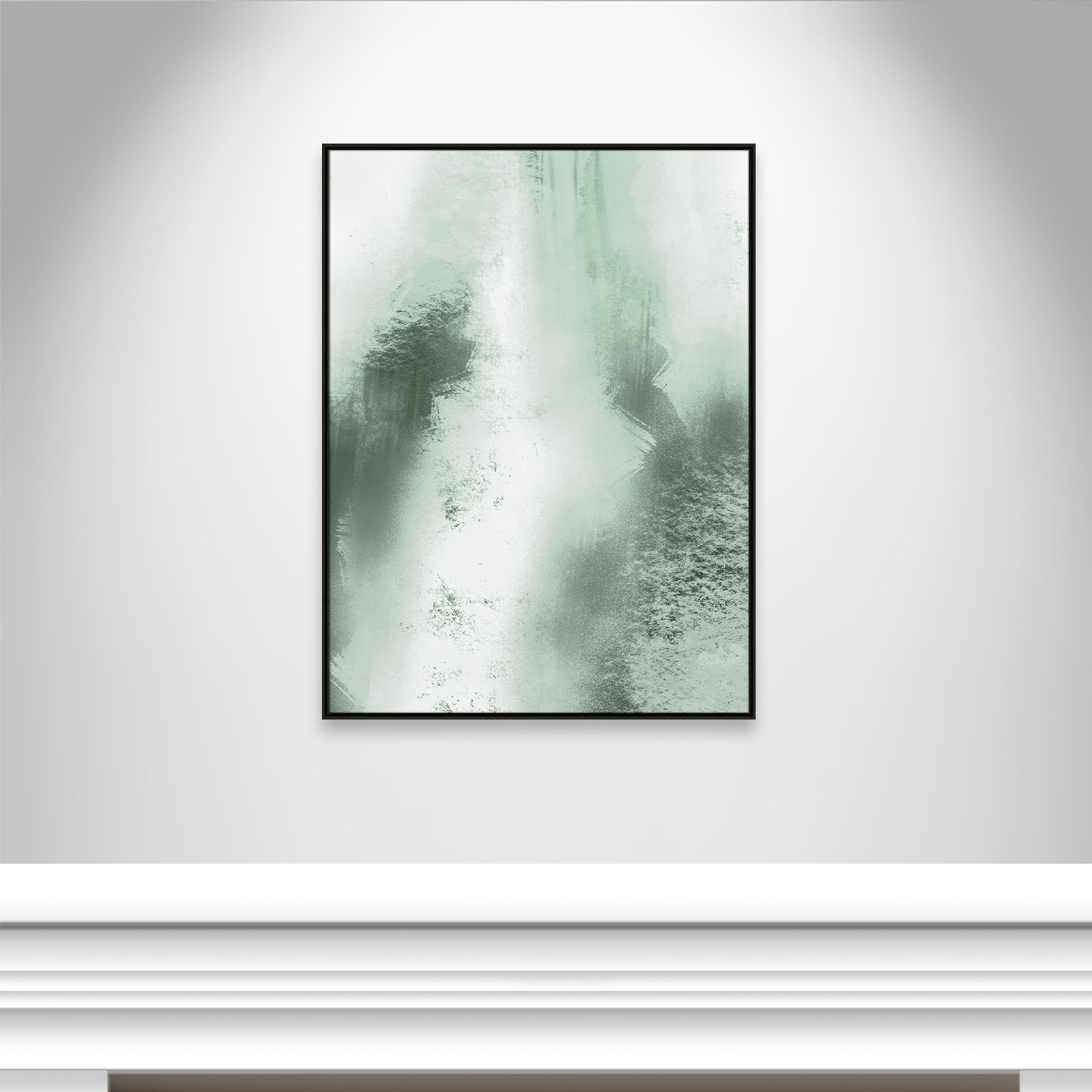 Quietude Smudges I Print by Marcus Prime, 37.5'' W x 49.5'' H, Espresso Floater