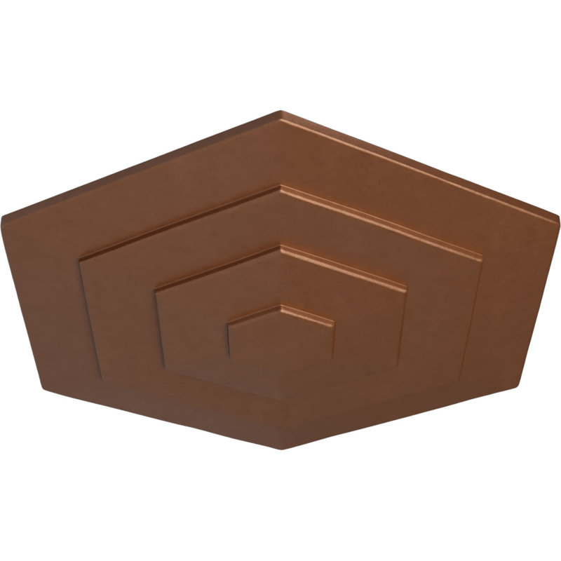 Médaillon de plafond 23 1/4 po x P 7/8 po Woodruff, Cuivre poli