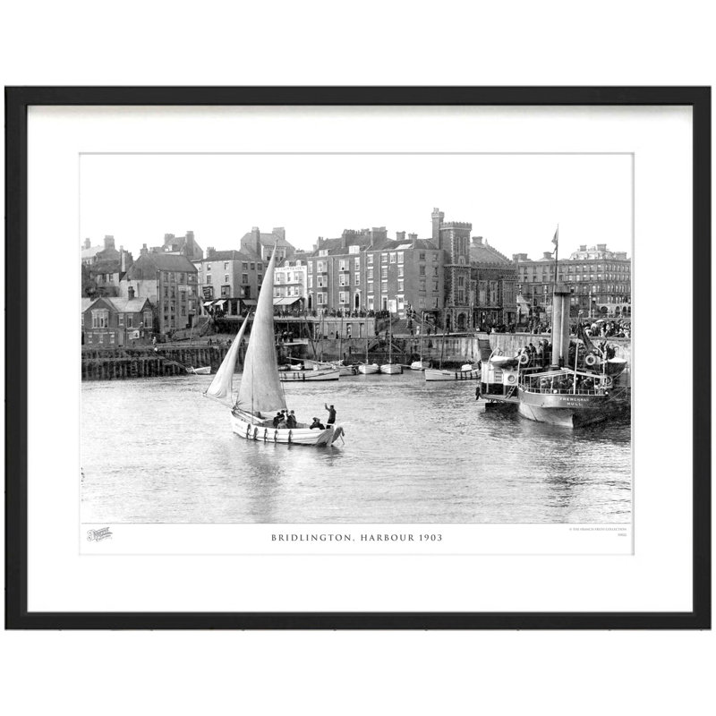 Bridlington, Harbour 1903 by Francis Frith - Single Picture Frame Print, 45cm H x 60cm W x 2.3cm D